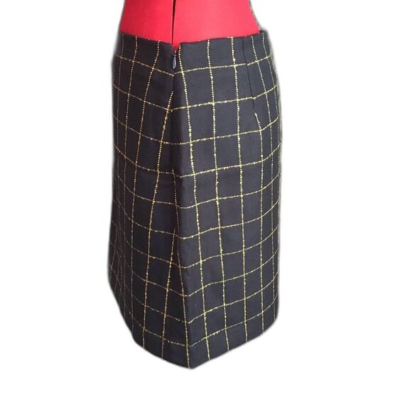 LOFT Pencil Skirt Women's Size 6 Blue & Yellow Plaid Knee-Length Workwear NWT - Picture 2 of 7